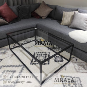 Table basse simple en verre