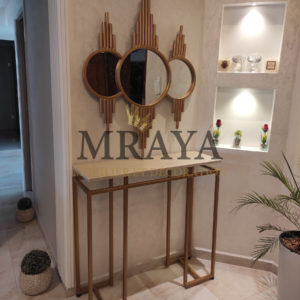 Console d'entrée et miroir triot