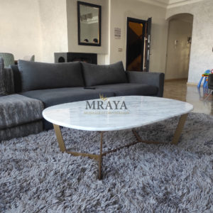 Table basse ovale moderne