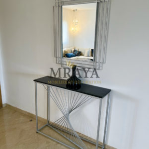 console papillon & miroir rectangulaire