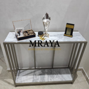 Console d'entrée ( deux étagères en marbre )